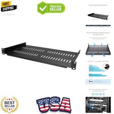 1U Server Rack Shelf - Vented Rack Mount Cantilever Tray for 19" Network Rack...