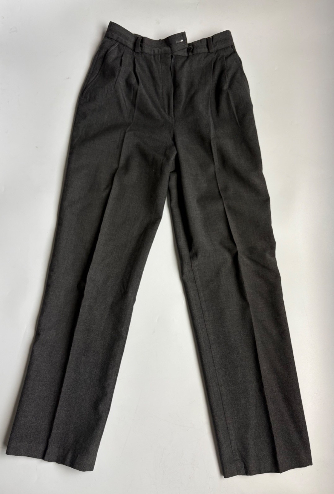 Bernard Zins Paris Gray Wool Pleated Trousers Made in France Saks Fifth Ave 6