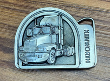CLEAN Vtg KENWORTH Tonkin 1985 B-42 Pewter Belt Buckle Semi Truck Trucker
