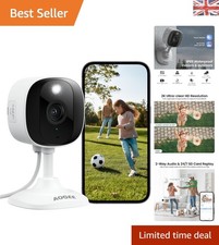 Advanced 2K Outdoor Camera - Alexa Compatible, Motion Sensor & 24/7 Monitoring