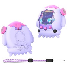 Tamagotchi Paradise Case with Cartoon Squid Cover  Lanyard - Protective Shell,