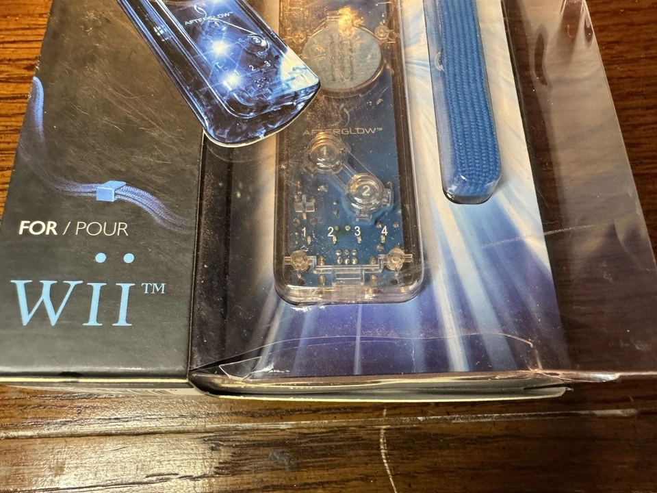 Pdp Afterglow AW.1 Remote For Wii Blue Wiimote Controller Sealed (Damaged Box) - Image 2 of 4