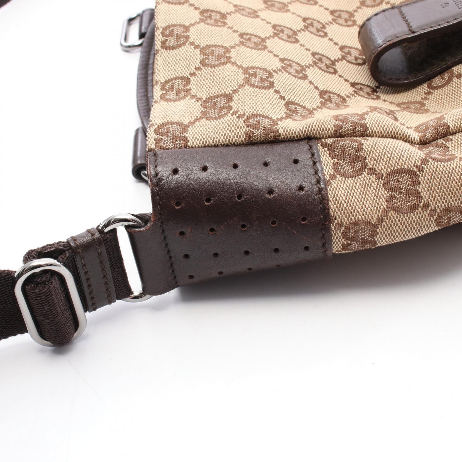 GUCCI GG Canvas Shoulder Bag Canvas Leather Women's Beige Brown 145858 Japan thumbnail 7