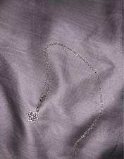 Sterling Silver CZ Snowflake Pendant 18" Necklace