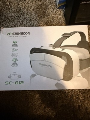 VR SHINECON SC-G12 Smartphone VR Headset BT Controller 7in 110° White/Black
