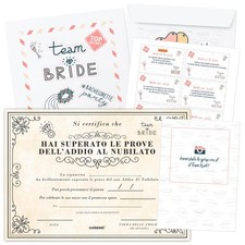 KAÏDENSÏ Giochi Alcolici Addio al Nubilato - Team Bride Gadget con Certificato p