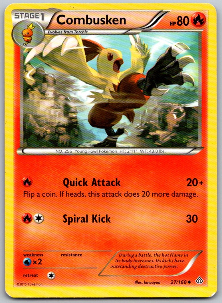 2015 Combusken 27/160 Pokemon Primal Clash