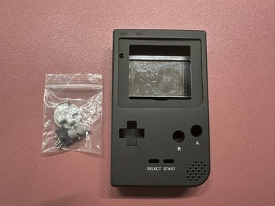 RetroSix GameBoy Pocket Gehäuse - mattschwarz - Soft Touch - silberne Buttons