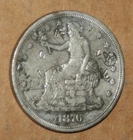 1876-S $1 TRADE SILVER ONE DOLLAR w/ CHOP MARKS