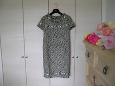 CHANEL Gray Tweed Dress Sequin Pocket France Size 38 Authentic SR2030