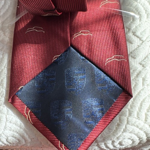 Porsche Vintage Necktie Tie 100% Silk Extremely Rare brand new Unused W brochure - Picture 5 of 8