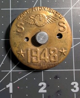 Vintage 1948 CAPTAIN MIDNIGHT'S Radio Secret Service Premium Decoder #MILITARY