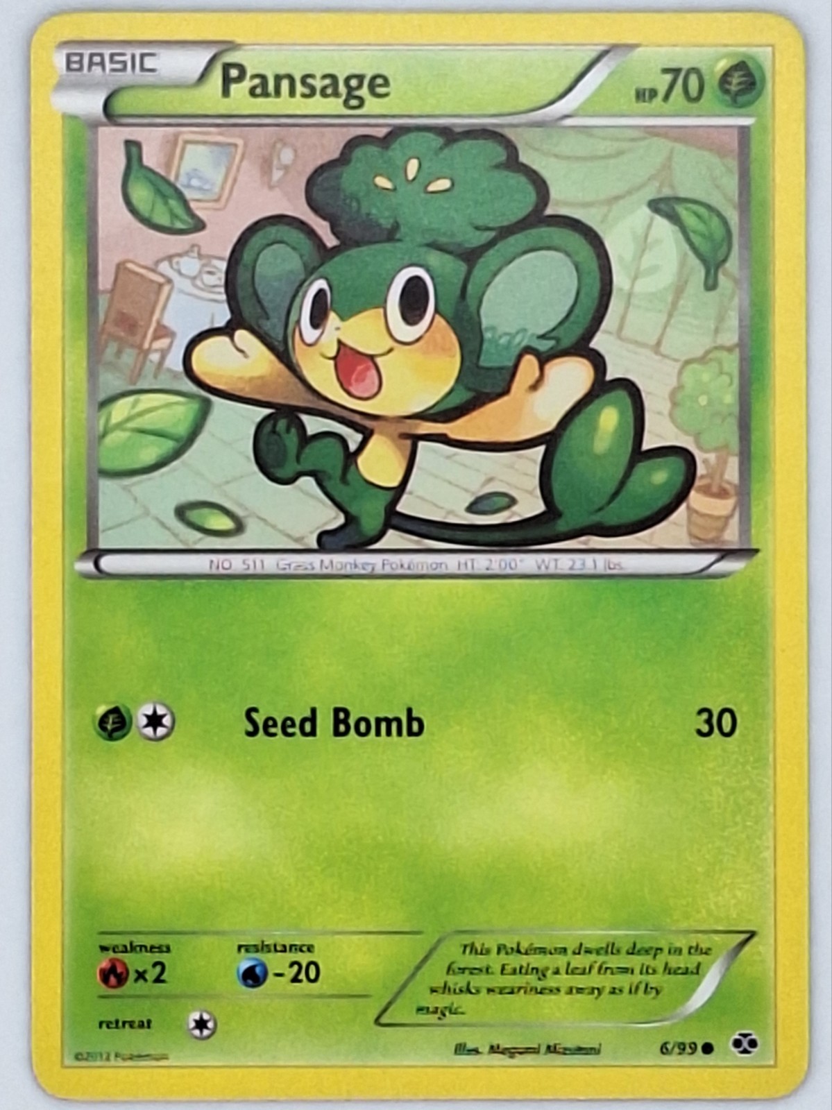 Pansage 6/99 Pokemon - Black and White Next Destinies LP