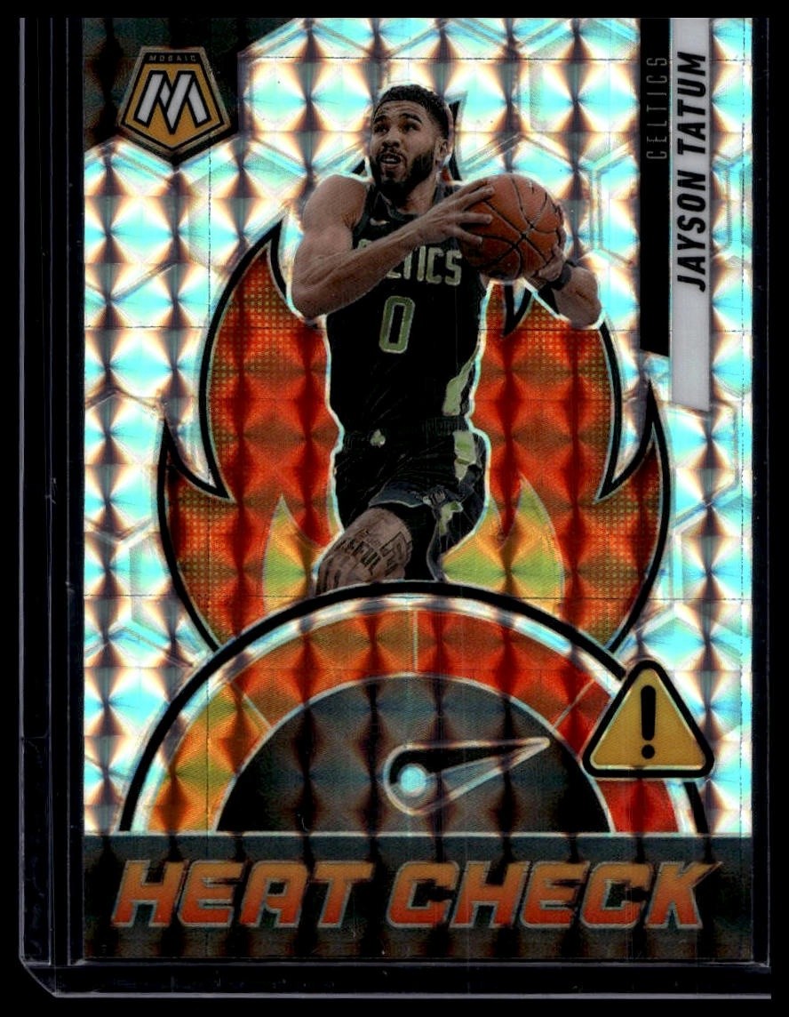 Jayson Tatum 2024-25 Panini Mosaic #13 Heat Check Mosaic Prizm Boston Celtics