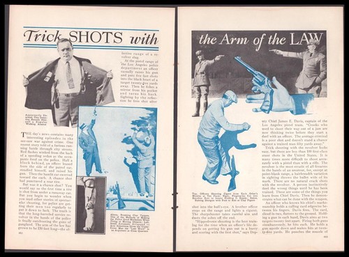 “Trick Shots With the Arm of the Law” 1933 article Los Angeles pistol Team LAPD