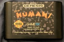 The Humans Sega Genesis Game 1992 GameTek Loose Cartridge Only Tested VG