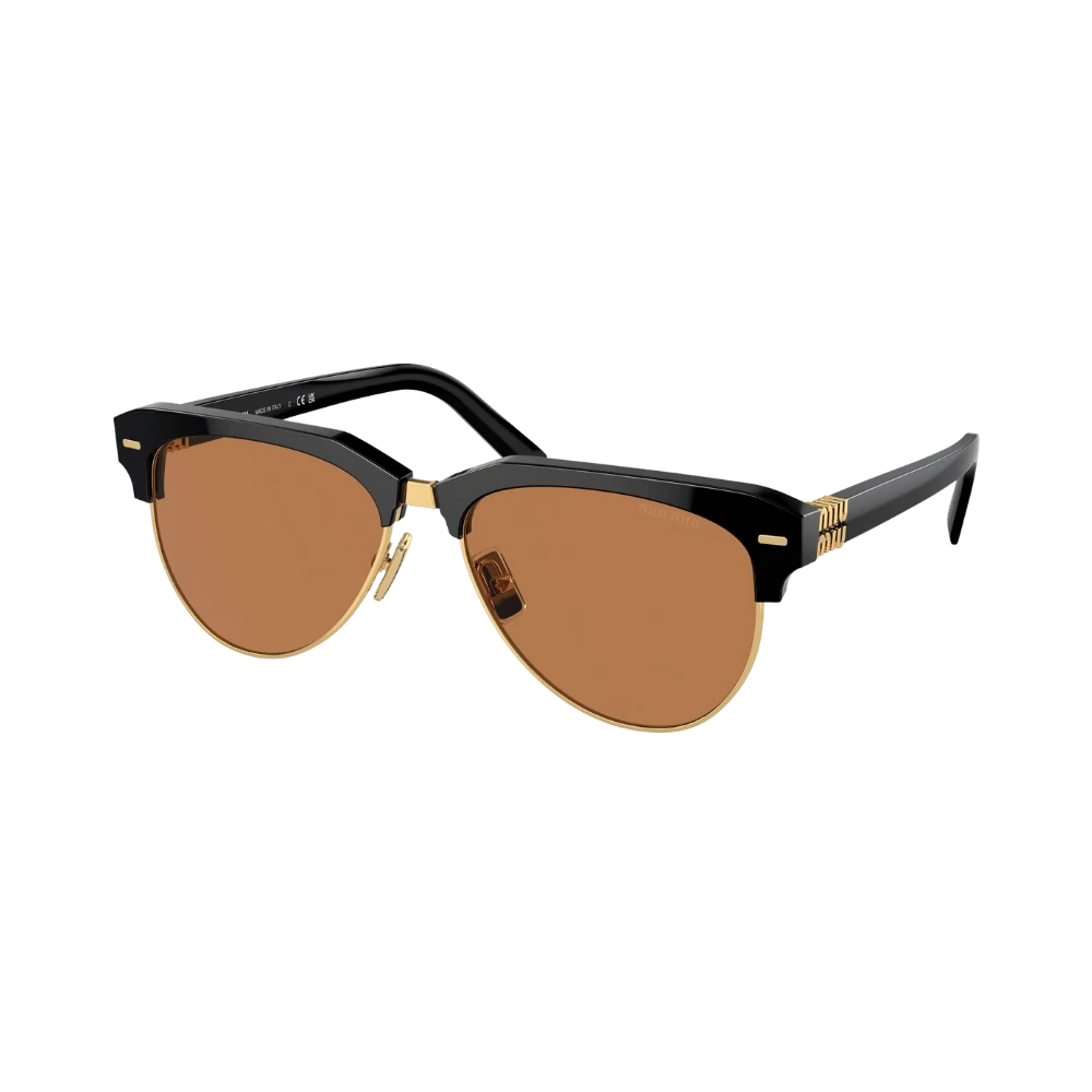 Black Round Miu Miu Sunglasses for Women for sale | eBay display picture 2