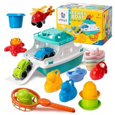 Ferry Boat Bath Toy Set   17 Pcs Pool Toys with Stacking Cups, Toy Ferry Boat...