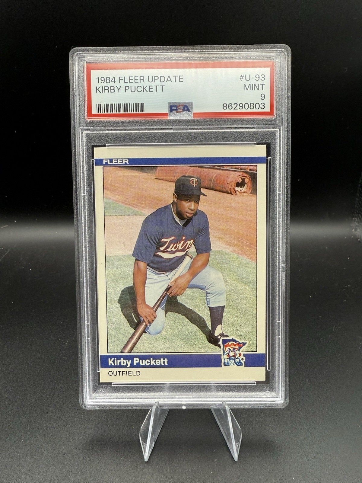 1984 Fleer Update - Kirby Puckett PSA 9 MINT  Rookie #U-93 (RC) Minnesota Twins