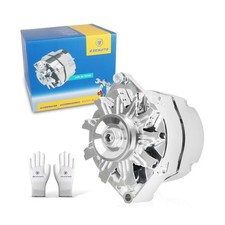 New Chrome 1 Wire Self Exciting Alternator High Output 120amp Replacement For...