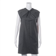 Gucci 09 Wool & Cashmere Sleeveless Dress 36 Ladies' Gray  221944 There are fart