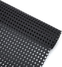 16" X 40" Plastic Cane Webbing for Basket Making, Black Synthetic Rattan Roll fo