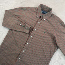 Vintage Polo Ralph Lauren Classic Fit Shirt Men Medium Mult Tartan Plaid Pony