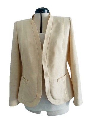 Rena Lange  Edel Damen Blazer Jackett Damensakko Gr.40 Beige, Sandgelb 