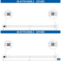 2X Bremsschlauch ATE 24.5170-0426.3 2 BremsschläUche Rechts Links