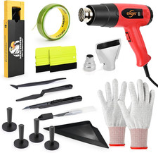 Professional Vinyl Wrap Tool Kit with Heat Gun   Complete Car Wrapping Tools for