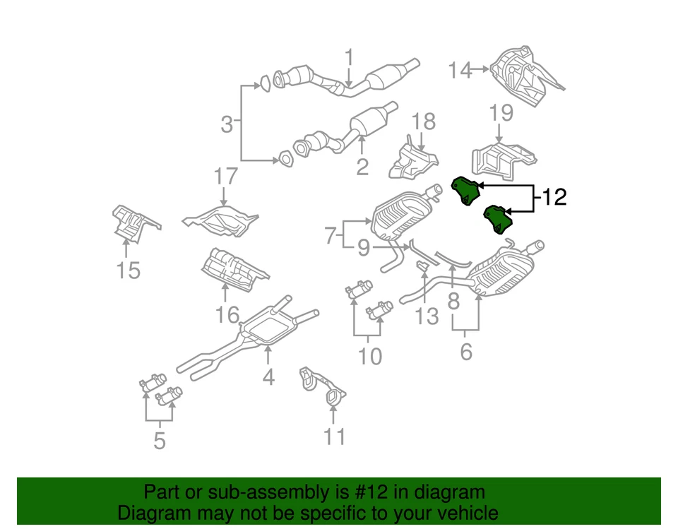 Suspensión sistema escape original Audi 8E0-253-144-M Foto 2 de 4