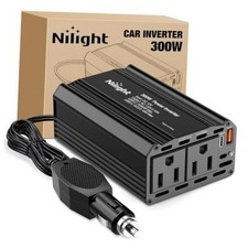 300W Power Inverter 1 with PD 65W USB C  QC3.0 12V 300W USB PD 110V Outlet 2