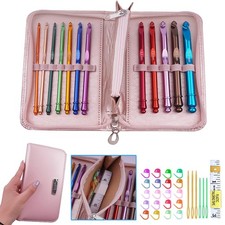 Latest Inline Crochet Hook Set with Case Aluminum Ergonomic Crochet HooksNon-...