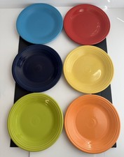 Fiestaware Dinner Plates 10 1/2" Fiesta Homer Laughlin HLC Multi Colors Set Of 6