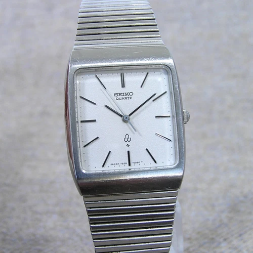 [Super Rare!] Vintage '80s Seiko Quartz 7830-5050 Japan Tank Dress Watch