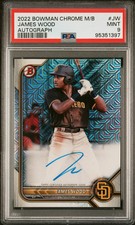2022 Bowman Chrome Mega Box Autographs James Wood #JW PSA 9