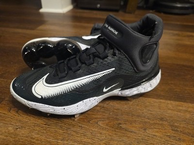 Size 14 Nike Alpha Huarache Elite 4 Mid Black Baseball Cleat  display picture 1
