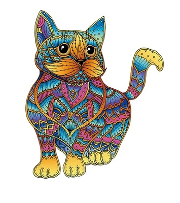 Eureka Rainbow Wooden Puzzle - CAT - Image 1 of 4