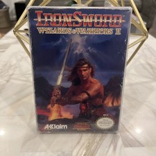 Ironsword Wizards Warriors II NES Original Box No Manual Clear Case