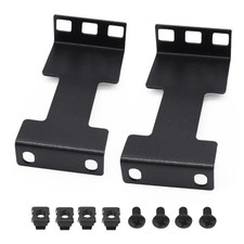 1U Server Rack Depth Extender 3.94 Inch 100mm Recessed Adapter Kit Black