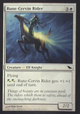 Rune-Cervin Rider - Shadowmoor: #20, Magic: The Gathering Nm C281