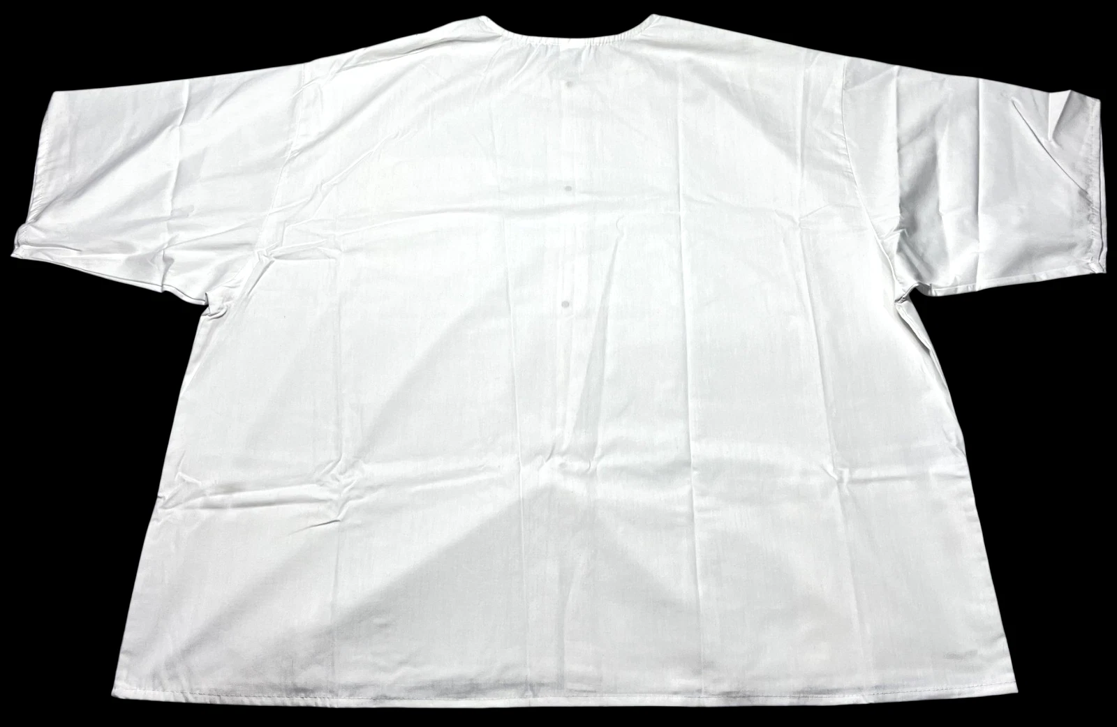 Scrub Jacket Unisex (4X) White 3 Pockets Short Sleeves Snap Buttons Medical NWOT image 2