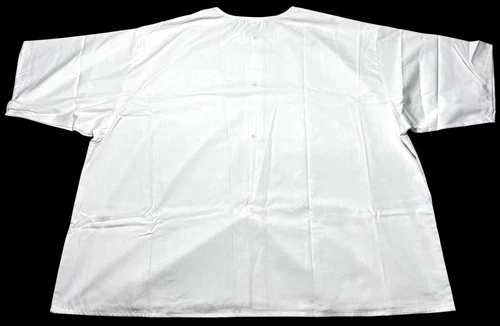 Scrub Jacket Unisex (4X) White 3 Pockets Short Sleeves Snap Buttons Medical NWOT image 2