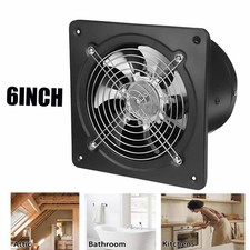 6" Exhaust Fan Ventilation Extractor Fan 110V Square Ceiling/Wall-Mounted Vent