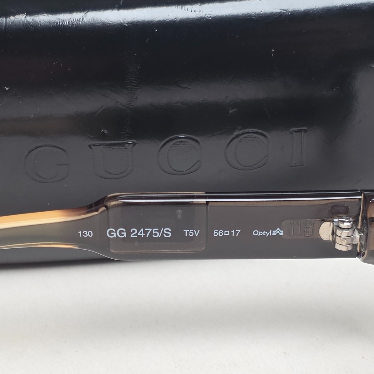 Gucci Sunglasses 1997 Vintage Grey Honey Brown Square GG 2475/S