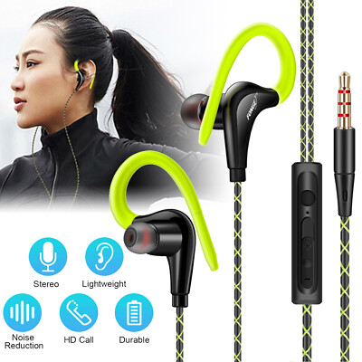 Wired In-Ear Sport Hifi Earphone Earbuds Over Ear Hook