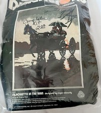 Dimensions Silhouette in the Rain Counted Cross Stitch Kit 1977 Vintage