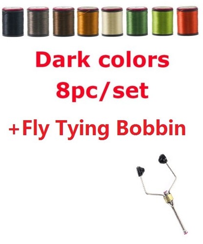 Fly Tying Material 8pc/lot 6/0 250 Yards 120D Lightly Waxed Thread Polyester - Picture 13 of 14