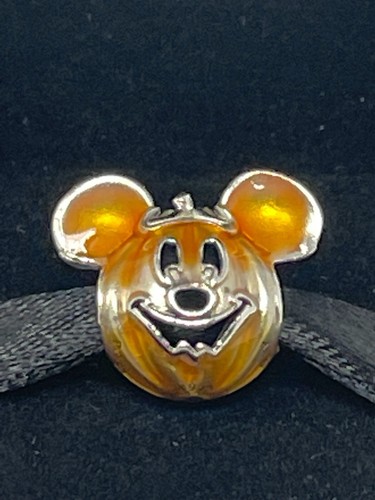 Disney Parks Halloween Pumpkin Mickey Mouse Double Sided Pandora Charm Boo 2021 - Picture 2 of 4