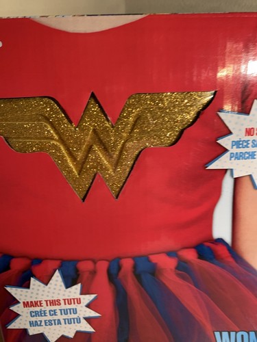 DC Comics Superhero Girls Wonder Woman Tutu W No Sew Patch Design Kit Halloween - Picture 2 of 4